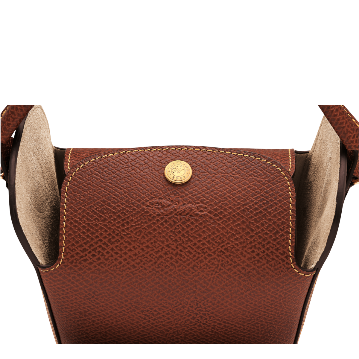 Buy Longchamp Épure XS Pop corn bag Brown in Saudi Arabia