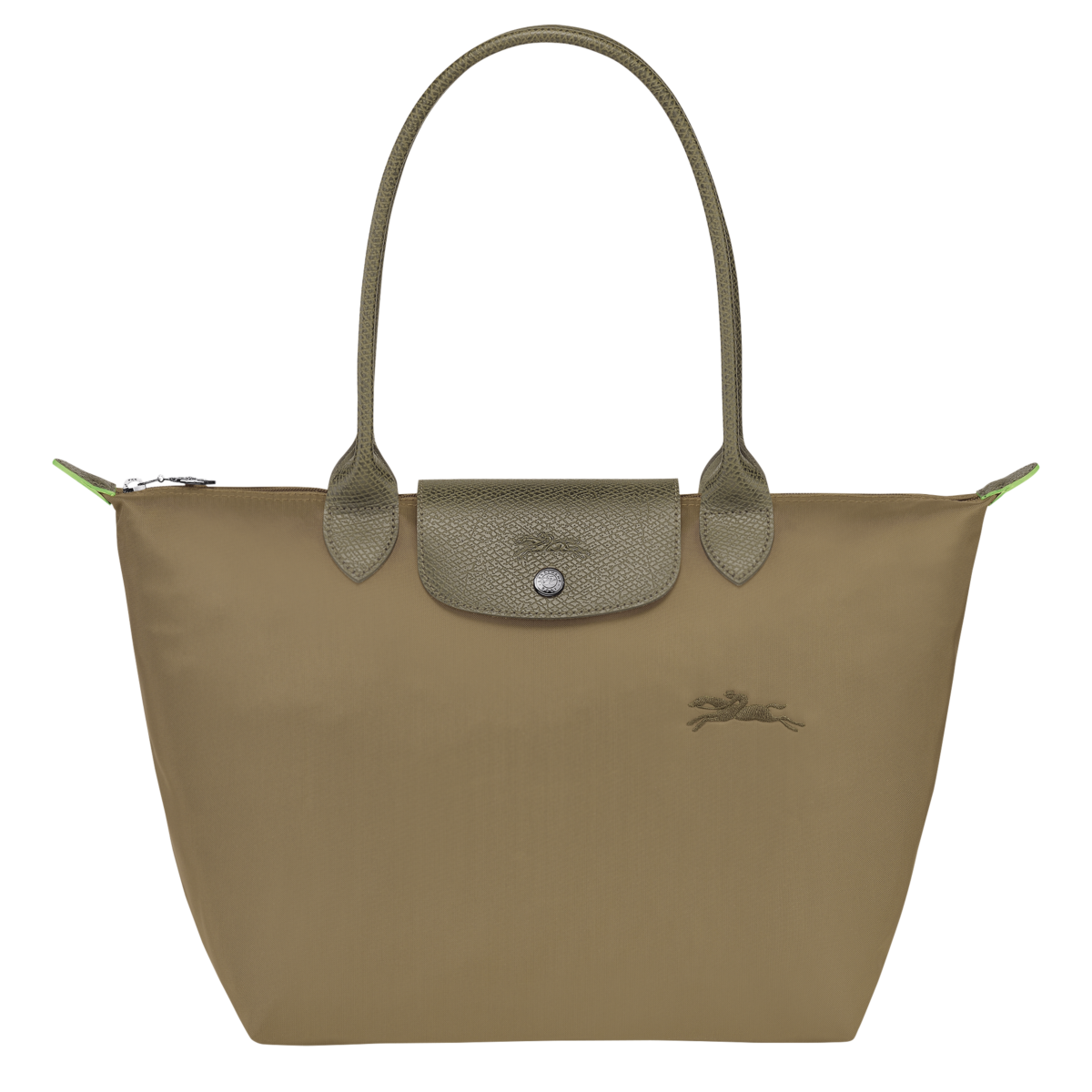 Buy Longchamp Le Pliage Green M Tote bag Artichoke in Saudi Arabia