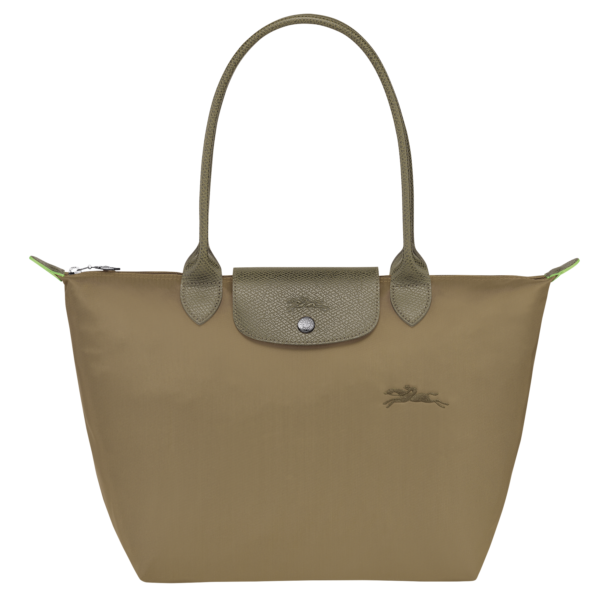 Longchamp 平皿 Delhi Buy Longchamp Le Pliage Green M Tote bag Artichoke in Saudi Arabia